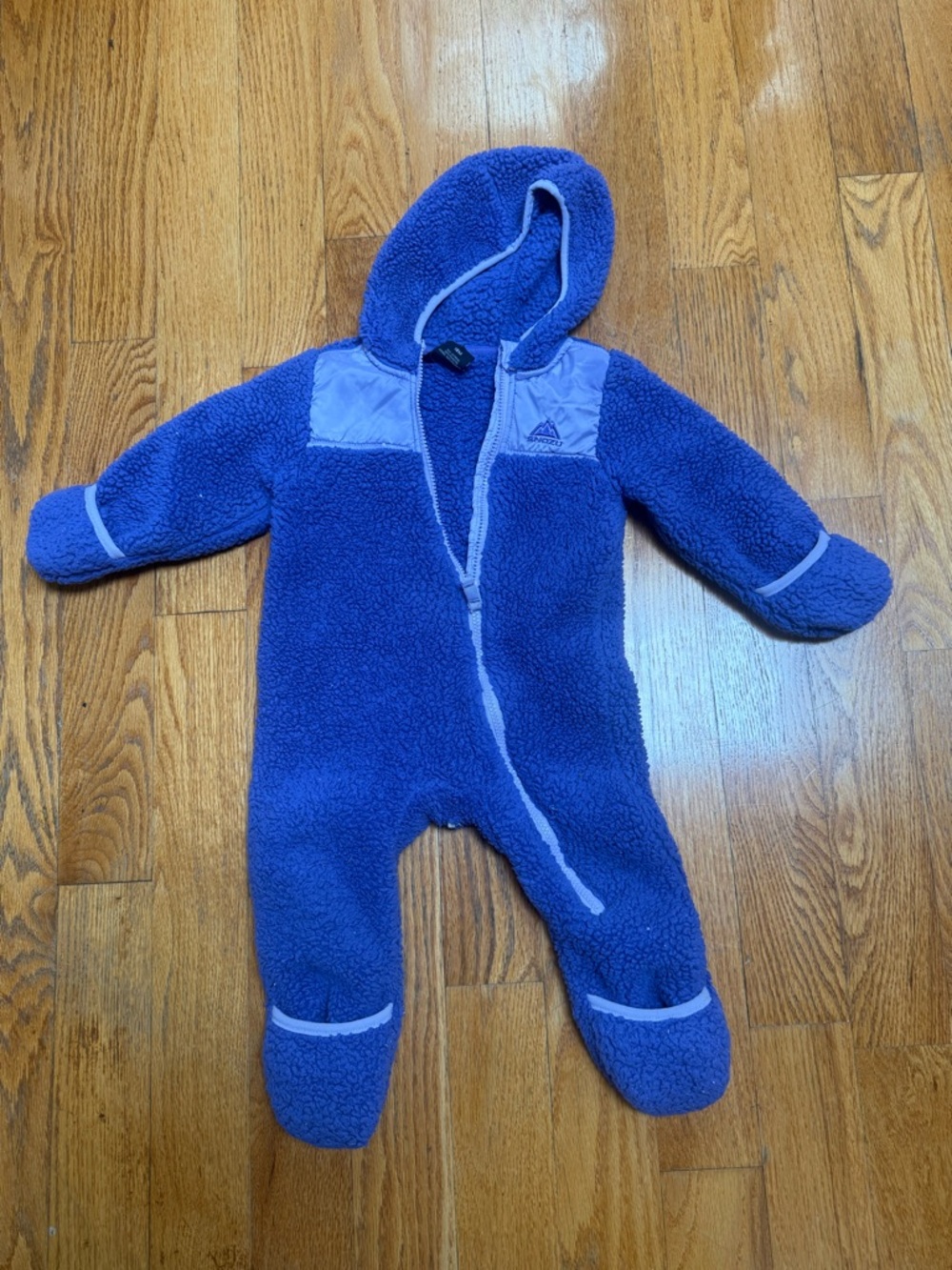 🌸Snozu Royal Blue Hooded Fleece One-Piece Footie